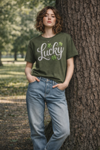 Lucky Charm Script Tee – Comfort Colors® Garment-Dyed St. Patrick’s Day T-Shirt