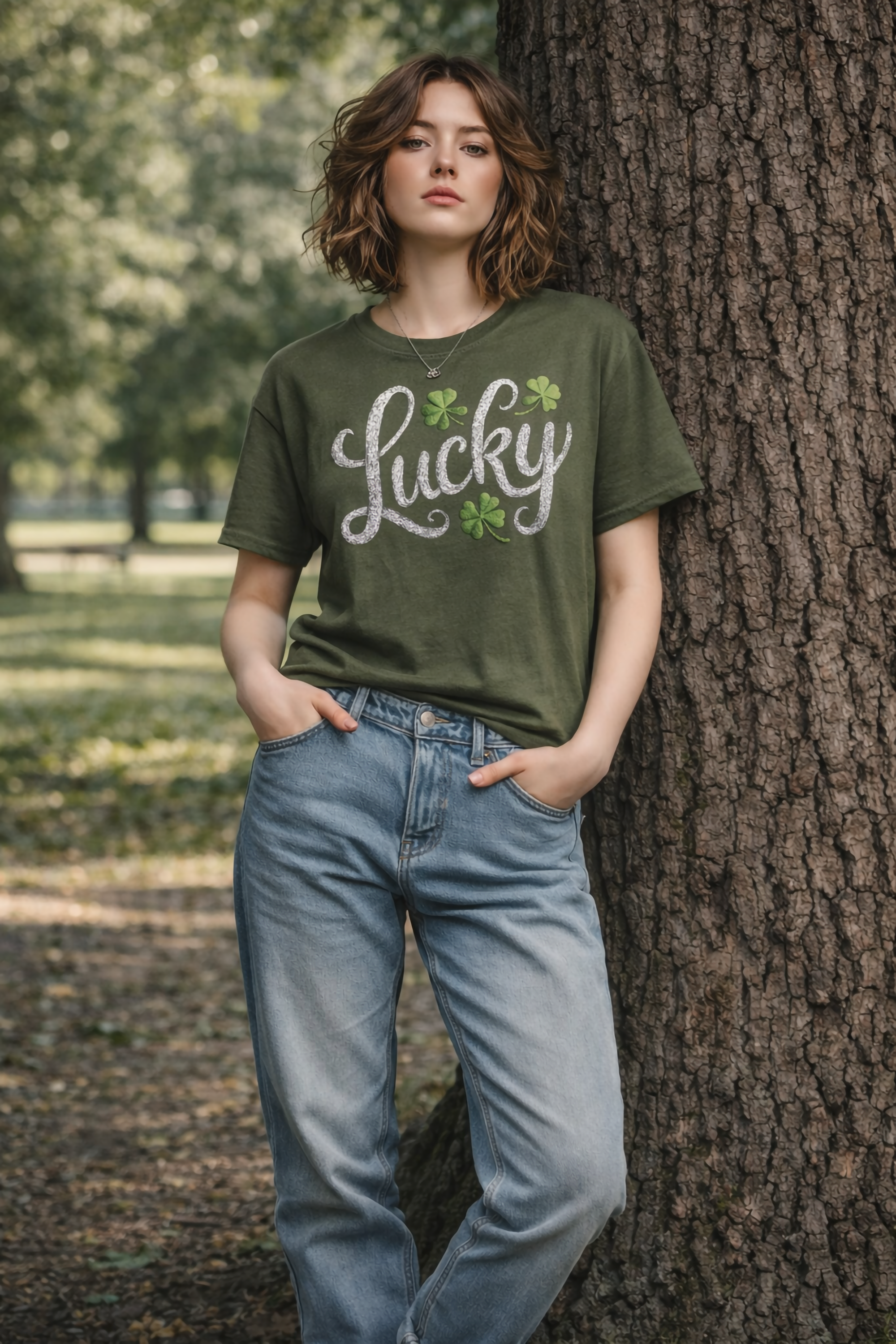 Lucky Charm Script Tee – Comfort Colors® Garment-Dyed St. Patrick’s Day T-Shirt