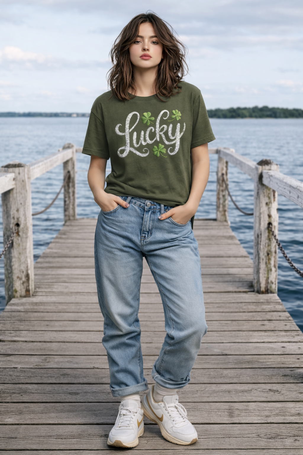 Lucky Charm Script Tee – Comfort Colors® Garment-Dyed St. Patrick’s Day T-Shirt