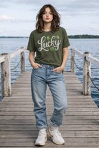 Lucky Charm Script Tee – Comfort Colors® Garment-Dyed St. Patrick’s Day T-Shirt