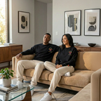 Anchored Hearts Personalized Couples Sweatshirt