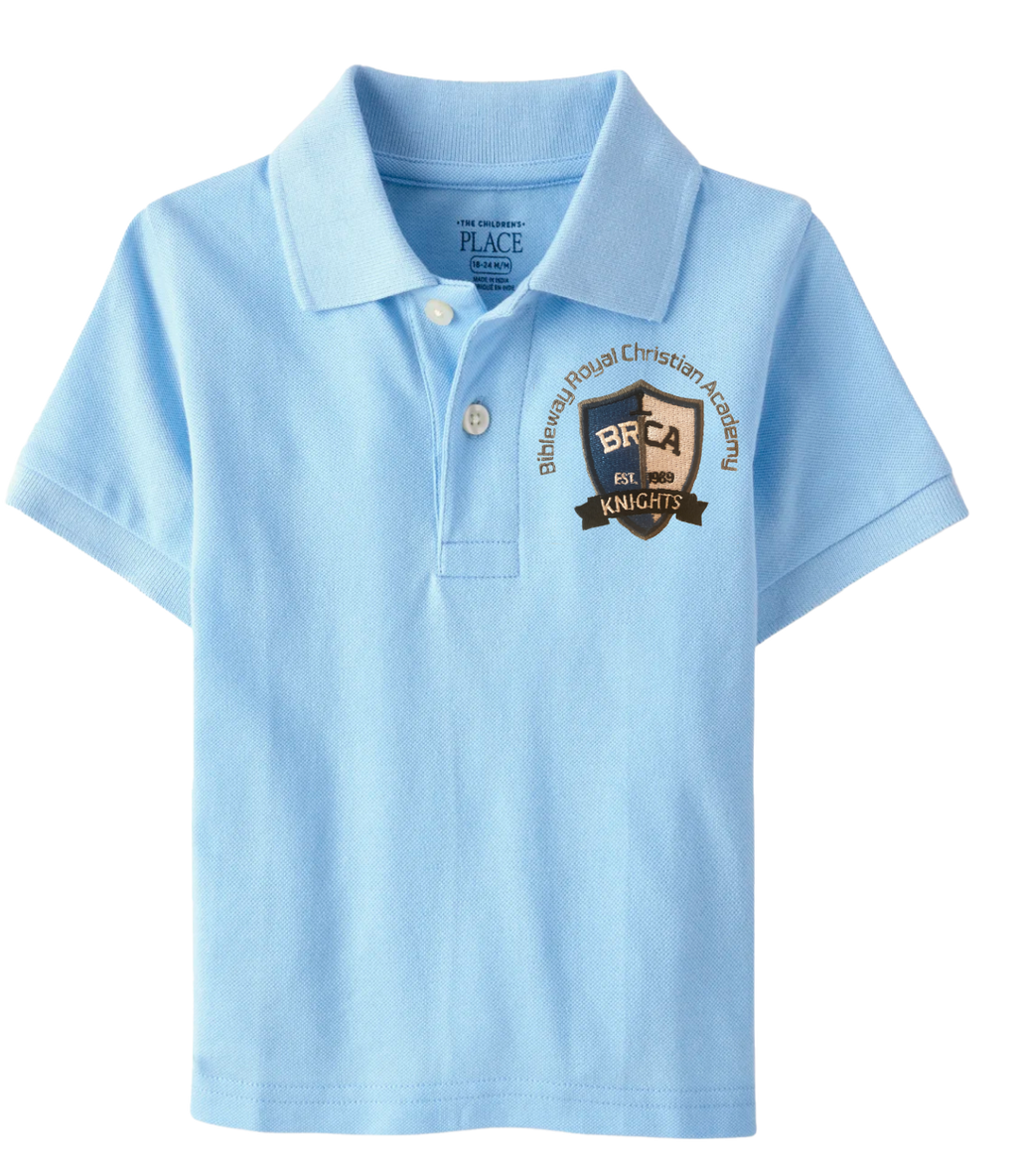 The Children’s Place Boys Uniform Pique Polo Embroidered with School Logo