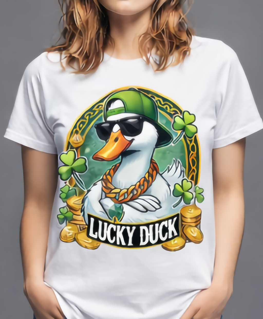 Lucky Duck St. Patrick’s Day Graphic T-Shirt – Unisex Streetwear Tee