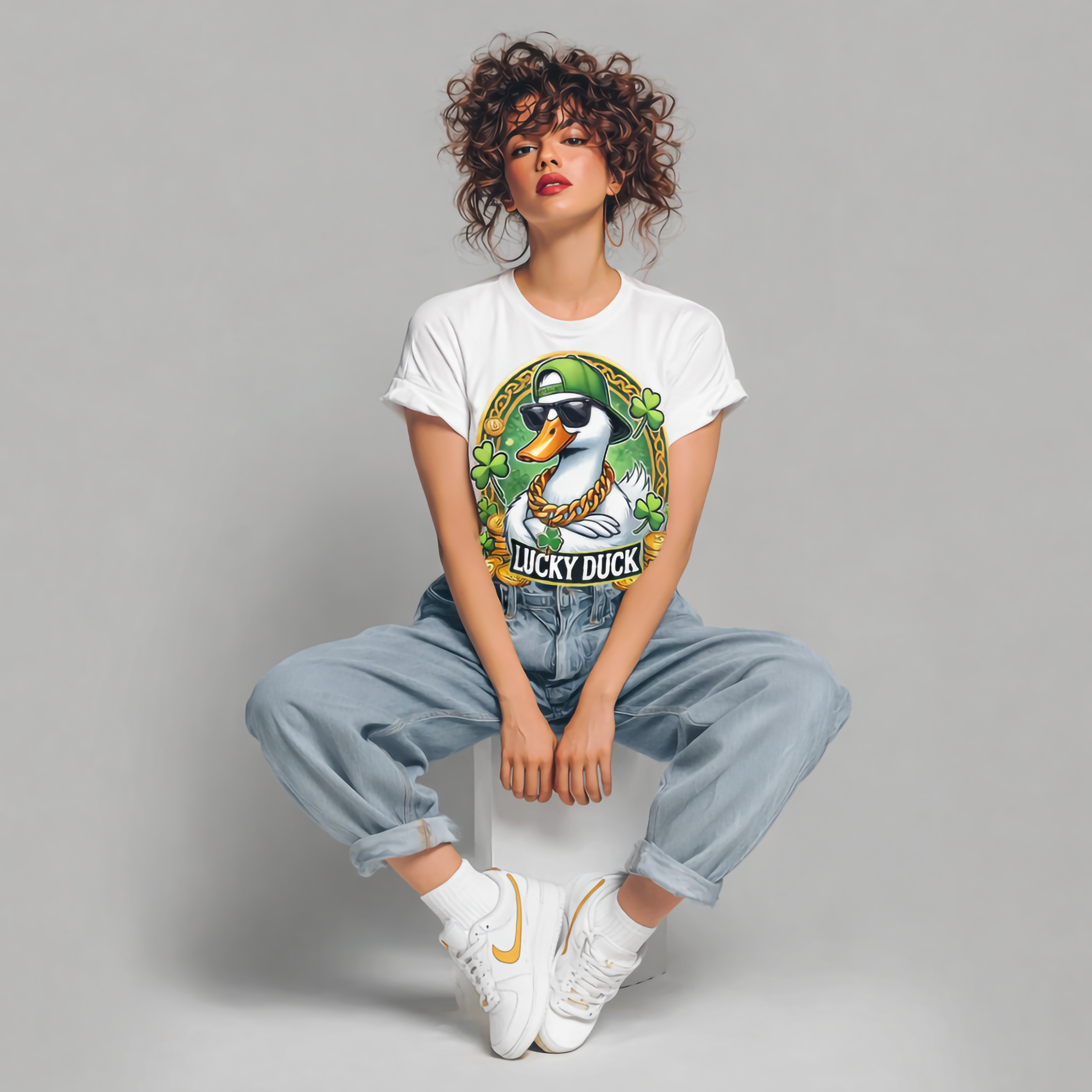 Lucky Duck St. Patrick’s Day Graphic T-Shirt – Unisex Streetwear Tee
