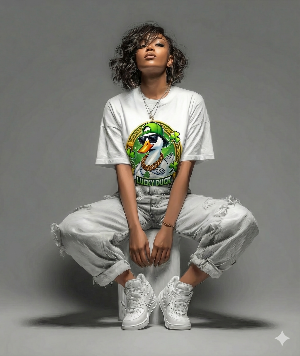 Lucky Duck St. Patrick’s Day Graphic T-Shirt – Unisex Streetwear Tee