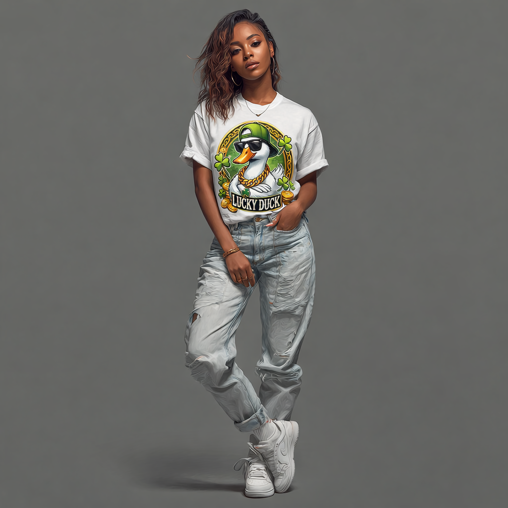 Lucky Duck St. Patrick’s Day Graphic T-Shirt – Unisex Streetwear Tee