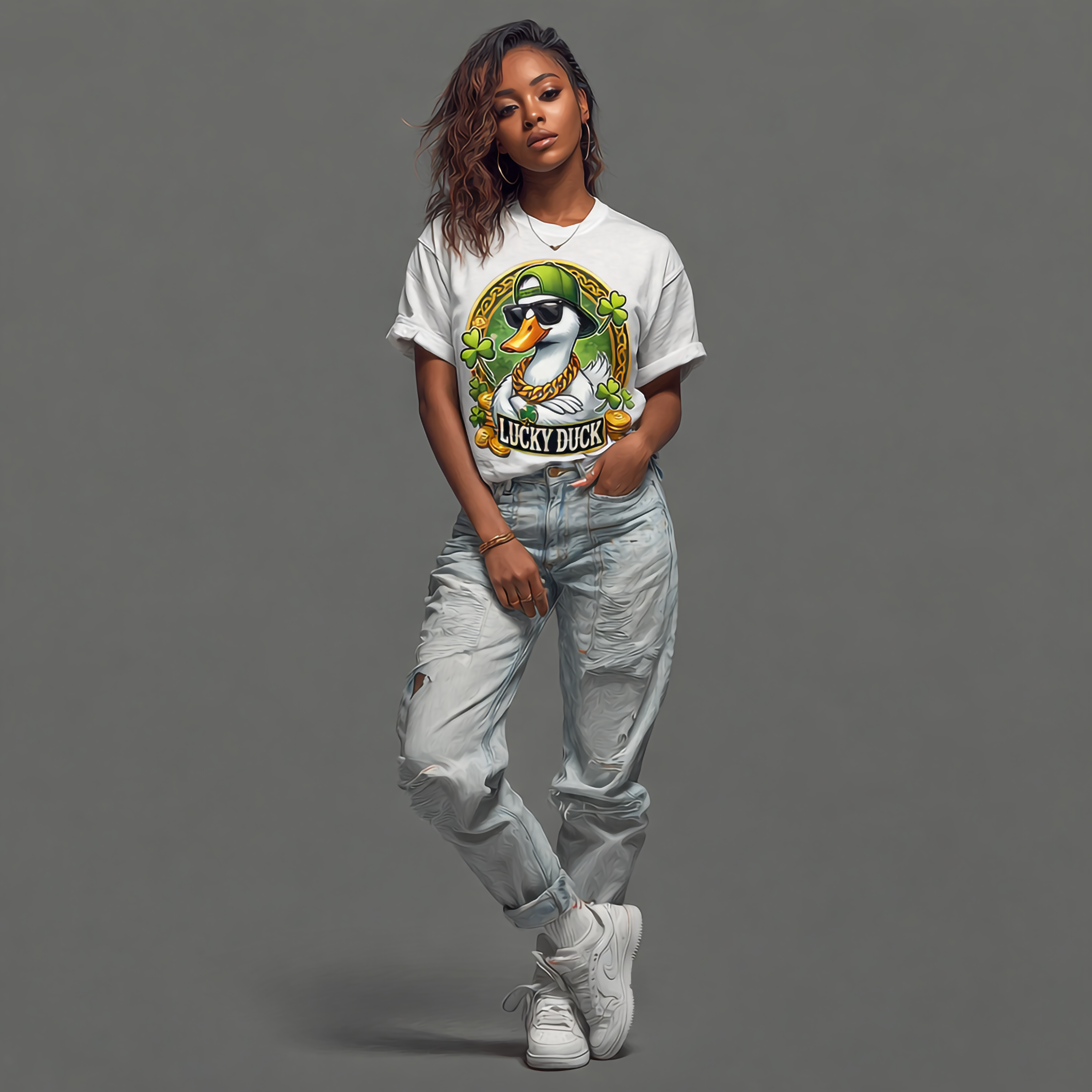 Lucky Duck St. Patrick’s Day Graphic T-Shirt – Unisex Streetwear Tee