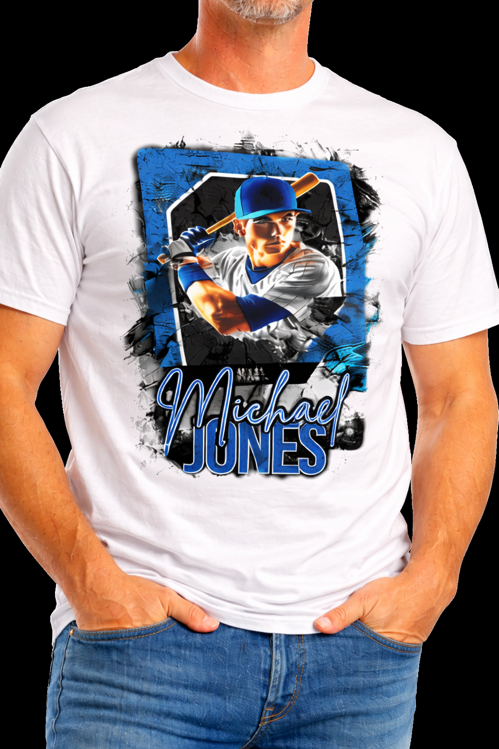 Custom Baseball Star Card Tee – Personalized Player Graphic Shirt