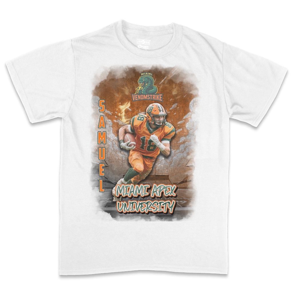 Personalized Football Shirt – Custom Team Fan Tee with Photo, Name & Number | Unisex & Youth Sizes