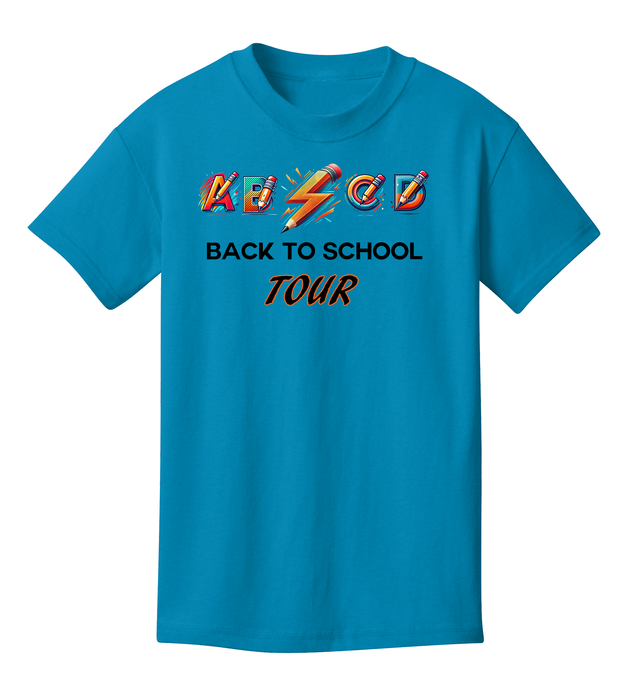 Neon Blue "Back To School Tour" Youth T-Shirt