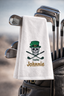 Personalized “Lucky Skull” Golf Towel – Custom Name Embroidered, Premium Cotton Tri-Fold