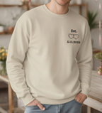 Custom Date & Initial Couples Sweatshirt