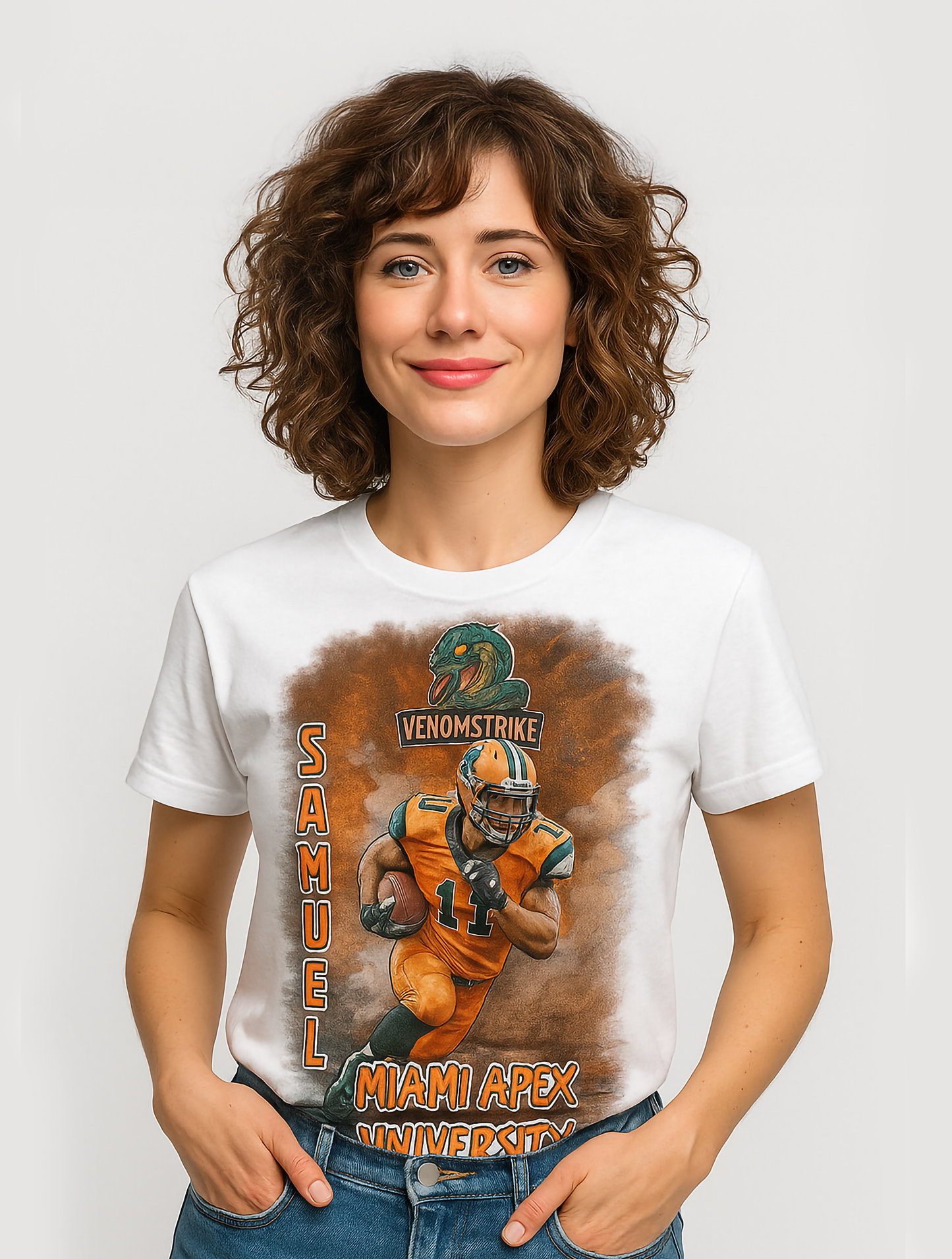 Personalized Football Shirt – Custom Team Fan Tee with Photo, Name & Number | Unisex & Youth Sizes