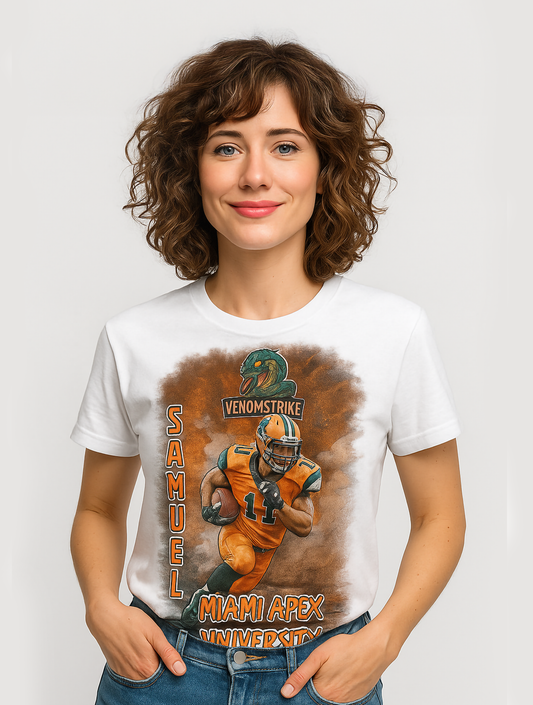 Personalized Football Shirt – Custom Team Fan Tee with Photo, Name & Number | Unisex & Youth Sizes