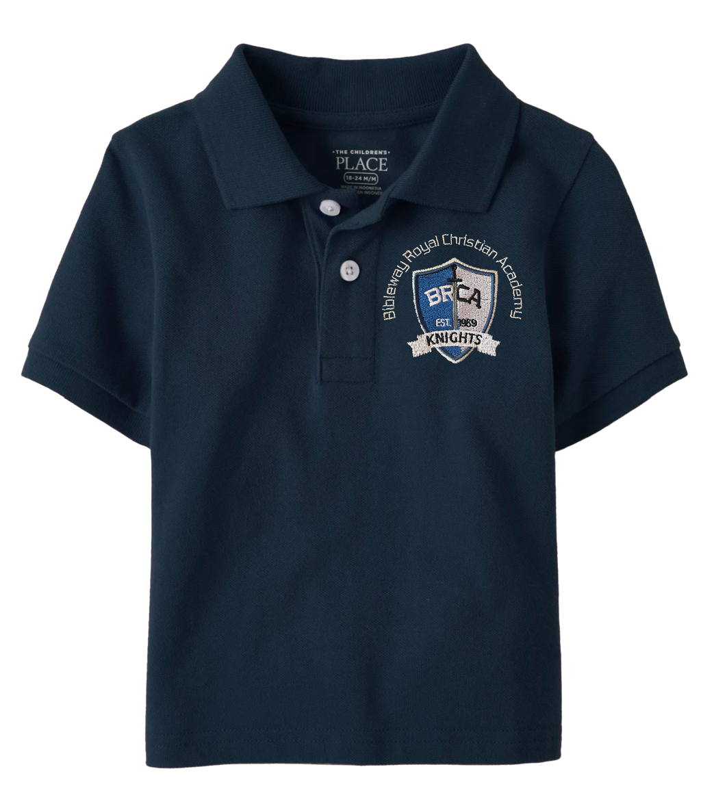 The Children’s Place Boys Uniform Pique Polo Embroidered with School Logo