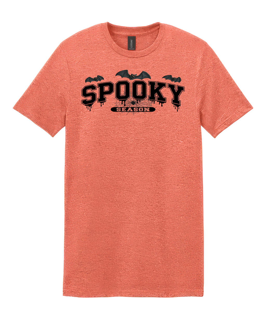 Heather Orange Halloween "Spooky Season" Graphic T-Shirt 🎉