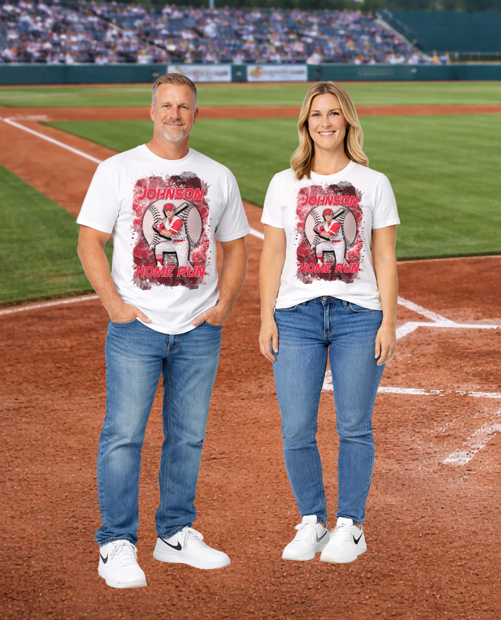 Personalized Water Splash Baseball T-Shirt – Custom Player Photo, Name & Number