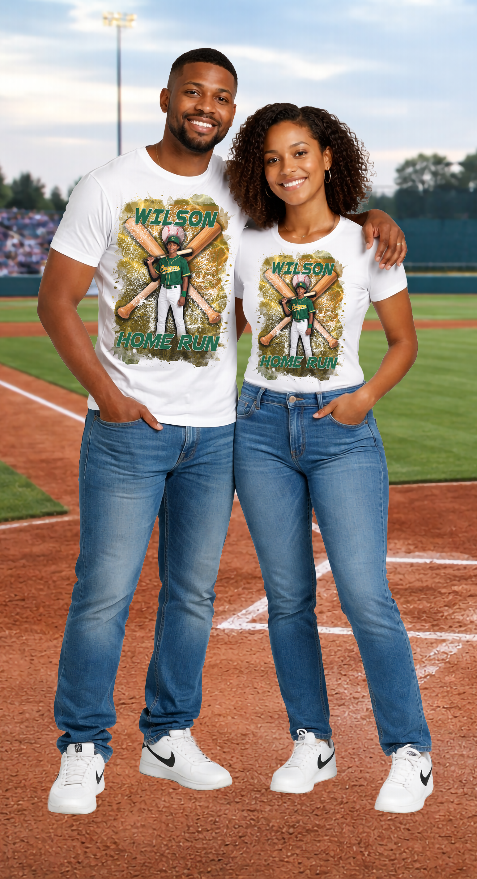 Proud Baseball Family T-Shirt – Custom Player Photo with Name & Number Secondary image