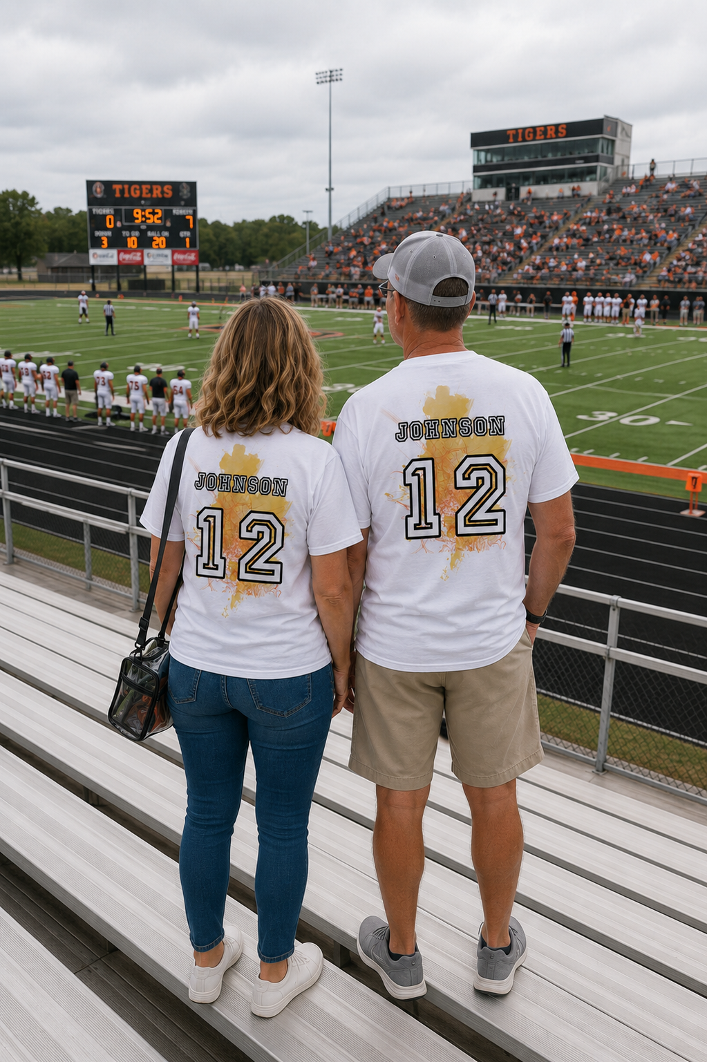 Custom Game Day Vibes Football Graphic T-Shirt - For You and Your Family🔥