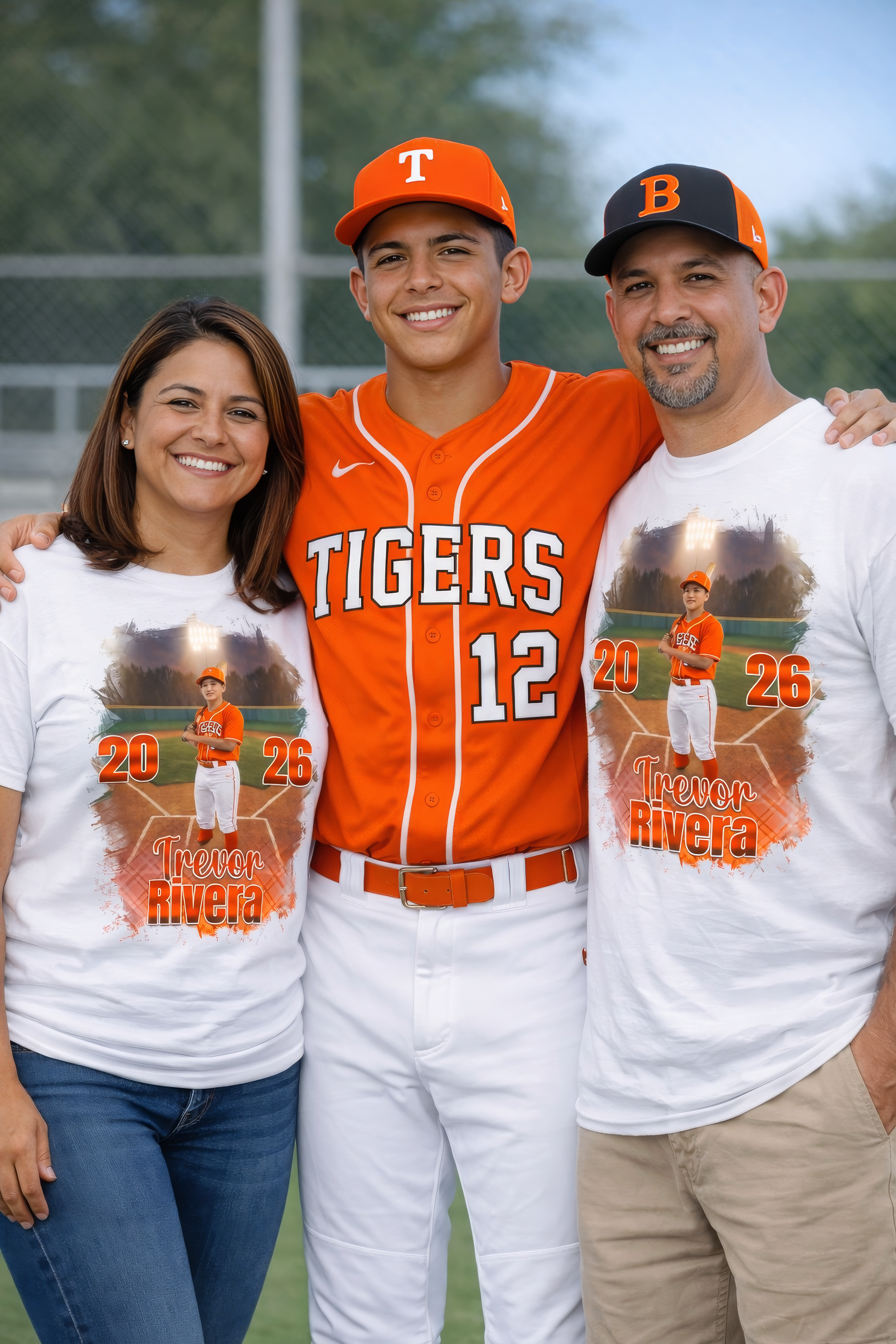 Custom Baseball Player Photo Shirt – Personalized Name & Number
