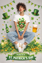 Highland Cow" St. Patrick's Day Graphic T-Shirt🍀