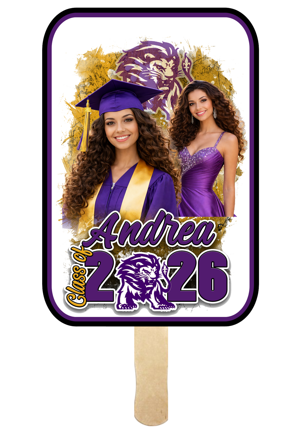 Custom Class Of 2025 Grunge Graduation Fans - Set Of 8🎓 V2