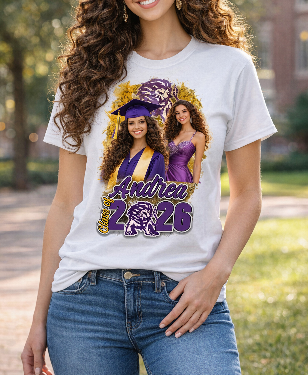 Custom Class Of 2026 Grunge Graduation T-Shirt For You and Your Family 🎓 - V2