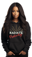 🎉"Black "Radiate Positivity" Embroidered Hoodie🎉