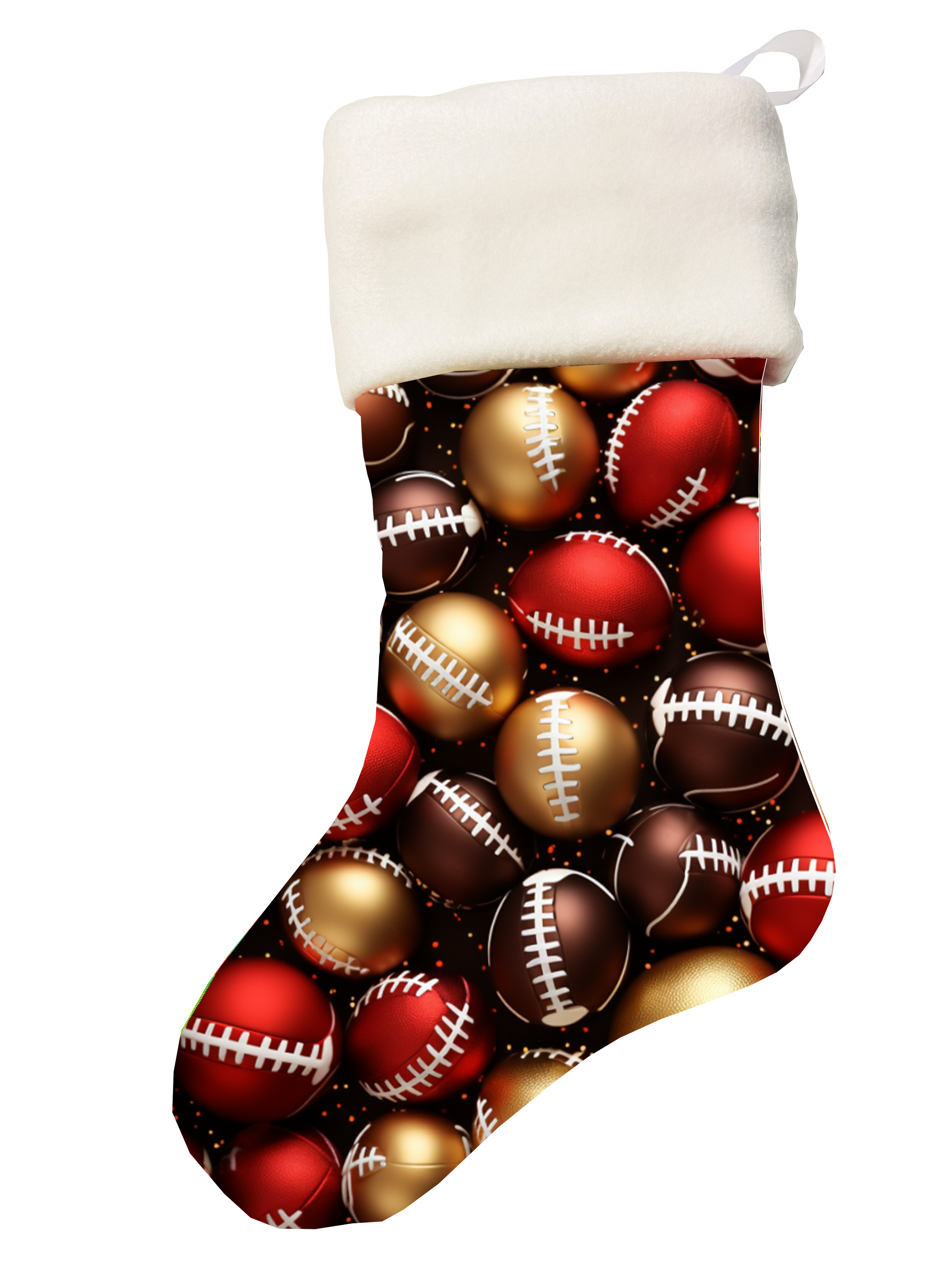 🎉Red Handmade Personalized Football Theme Christmas Stocking - Score Big🎉