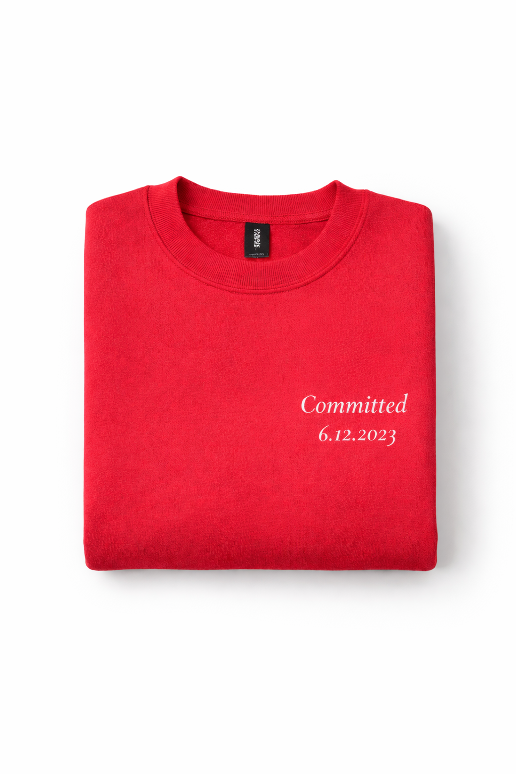 Committed Couples Sweatshirt | Personalized Date Minimal Crewneck