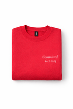 Committed Couples Sweatshirt | Personalized Date Minimal Crewneck