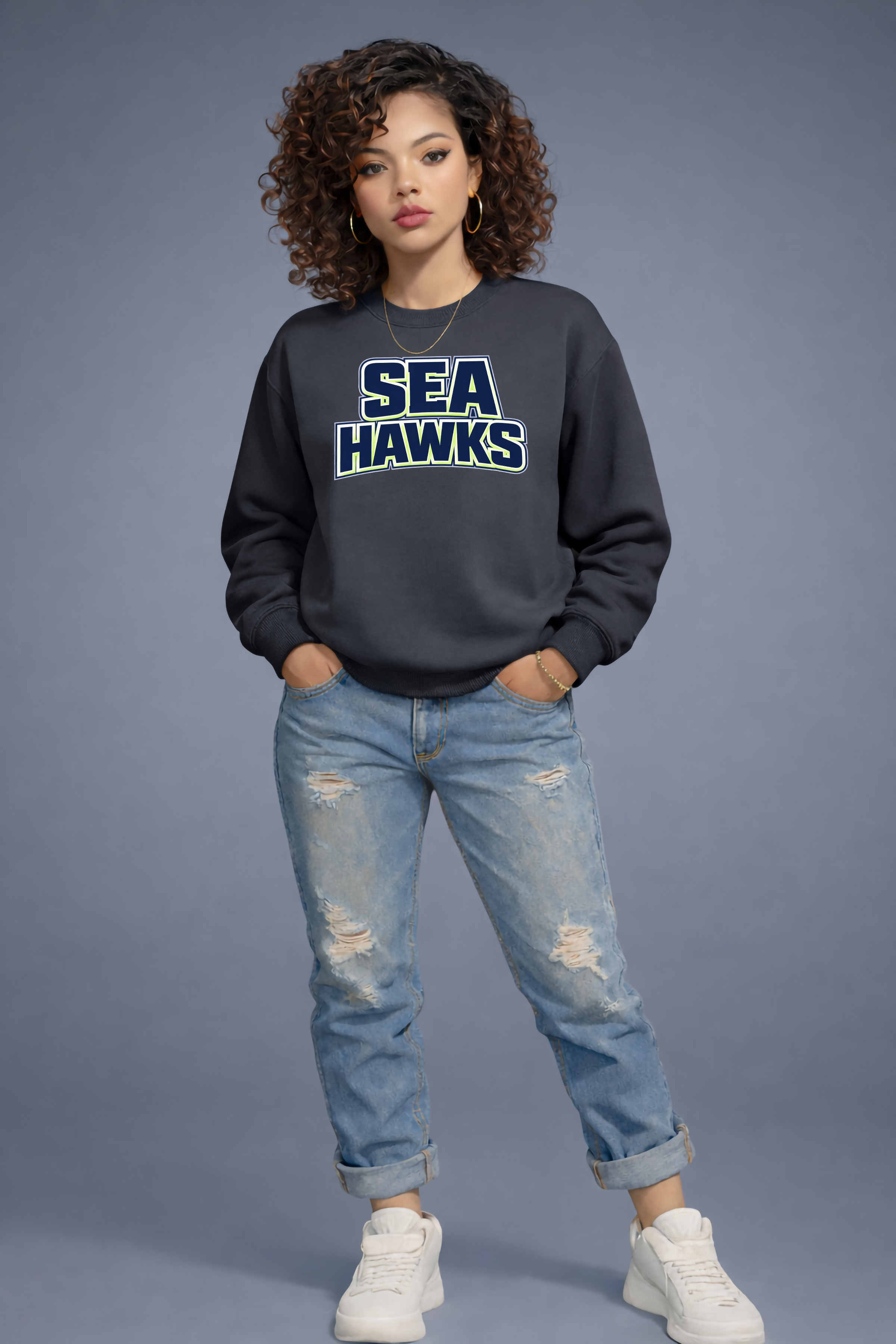SEAHAWKS Charcoal Classic Unisex Crewneck Sweatshirt