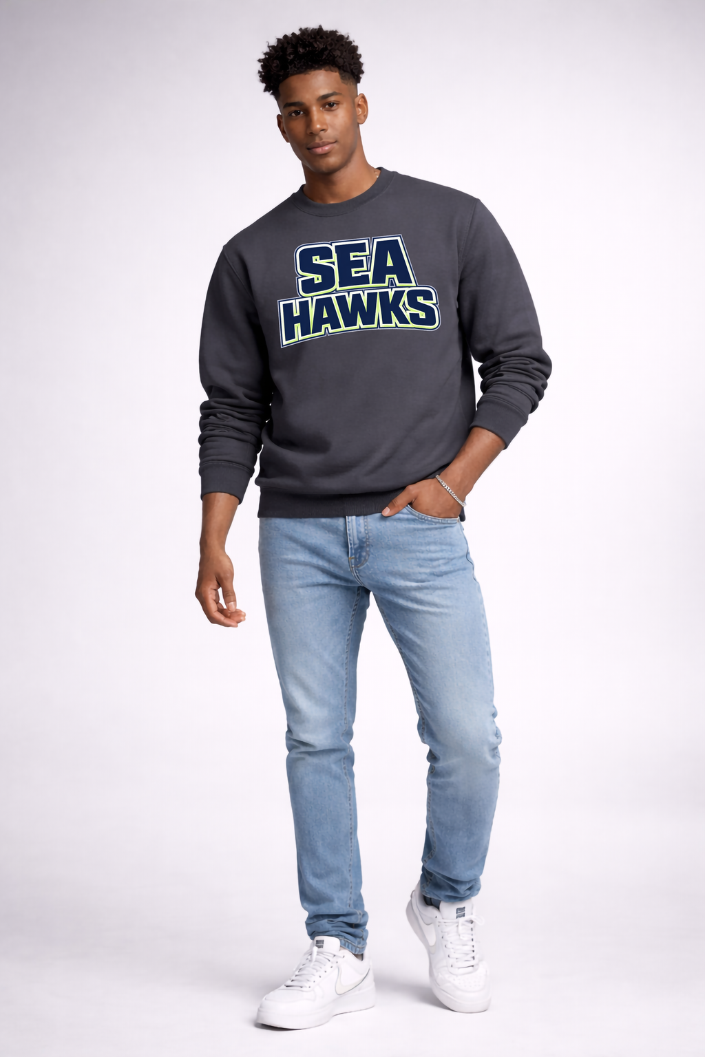 SEAHAWKS Charcoal Classic Unisex Crewneck Sweatshirt