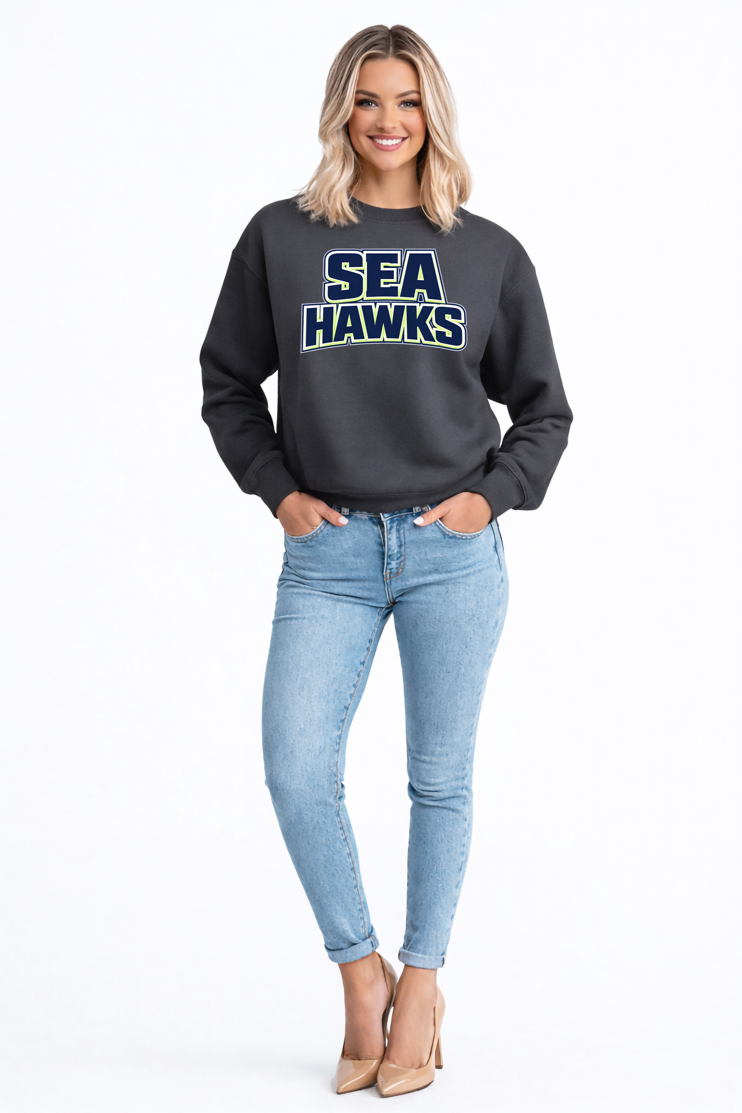 SEAHAWKS Charcoal Classic Unisex Crewneck Sweatshirt