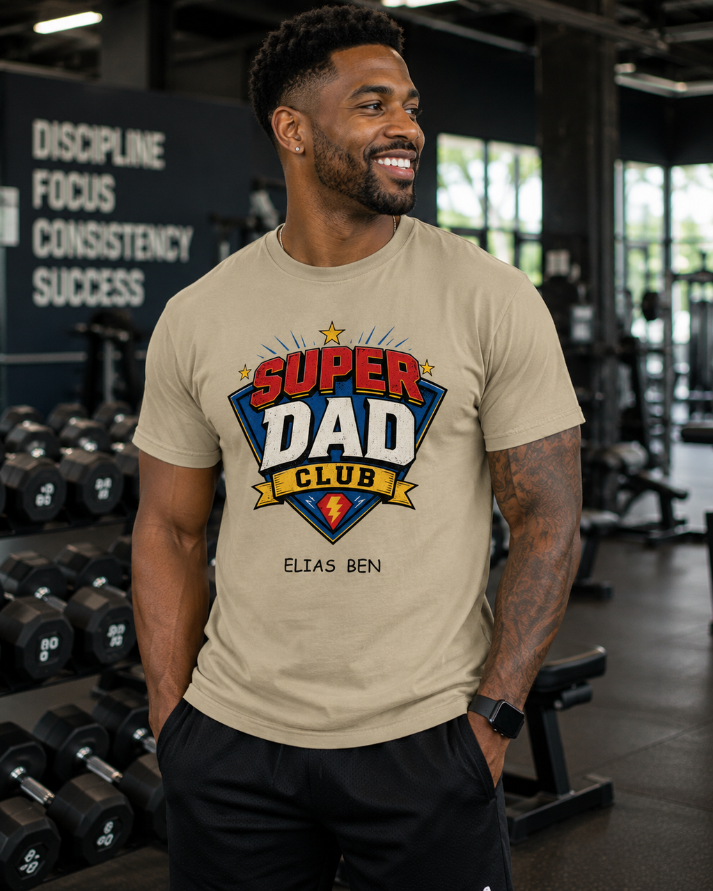 Personalized Super Dad Club Shirt – Comfort Colors® Father’s Day Tee with Kids Names – Custom Superhero Dad Gift