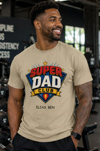 Personalized Super Dad Club Shirt – Comfort Colors® Father’s Day Tee with Kids Names – Custom Superhero Dad Gift