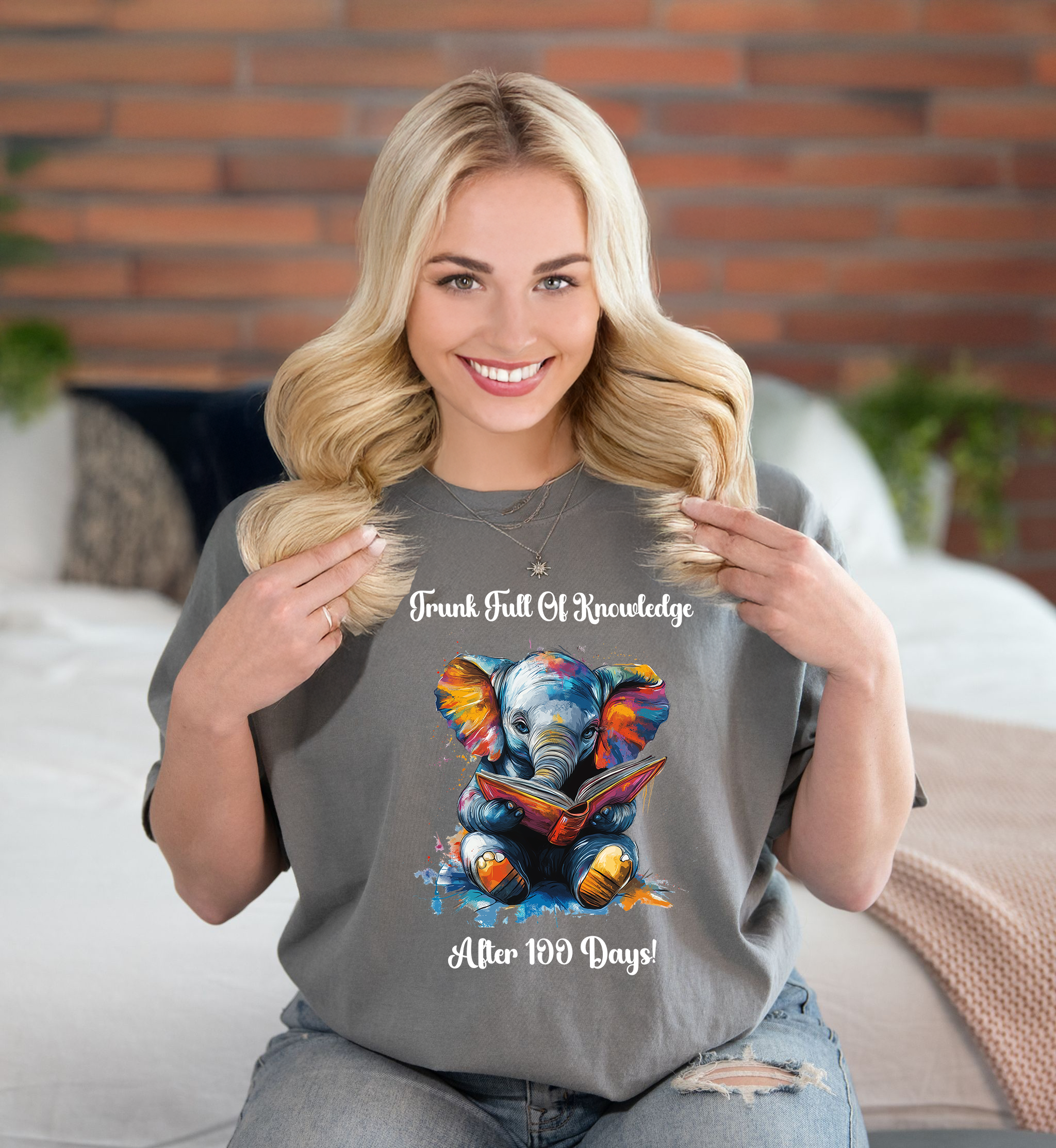 100 Days Of School "Trunk Full of Knowledge After 100 Days" Comfort Colors T-Shirt