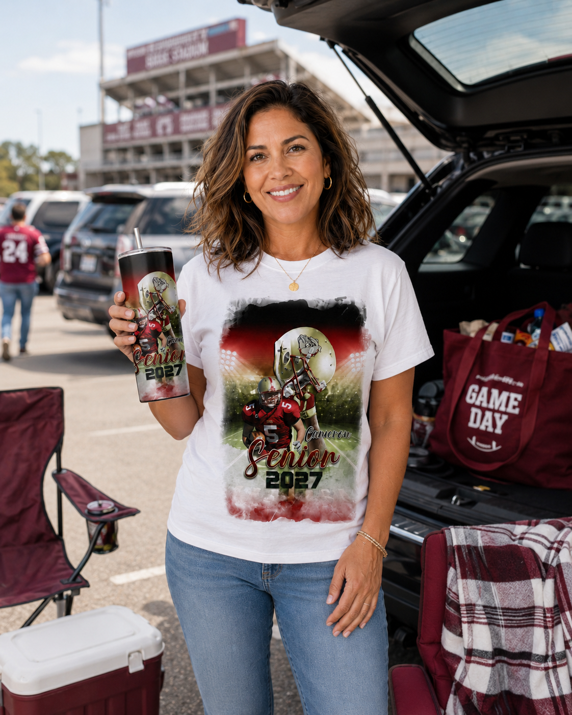 🎉Custom Team Football Helmet Graphic Football 20 oz. Tumbler 🎉