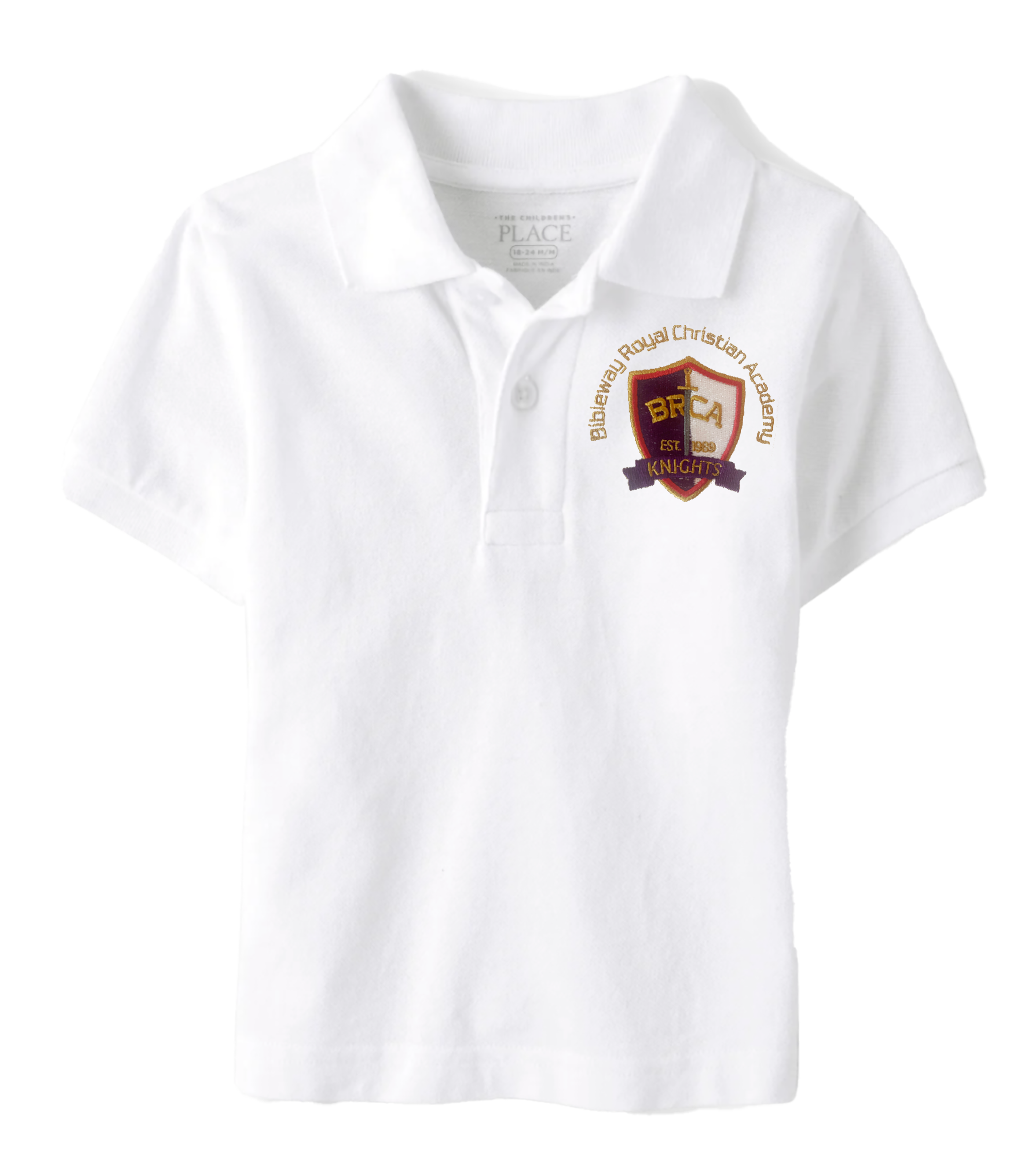 The Children’s Place Boys Uniform Pique Polo Embroidered with School Logo