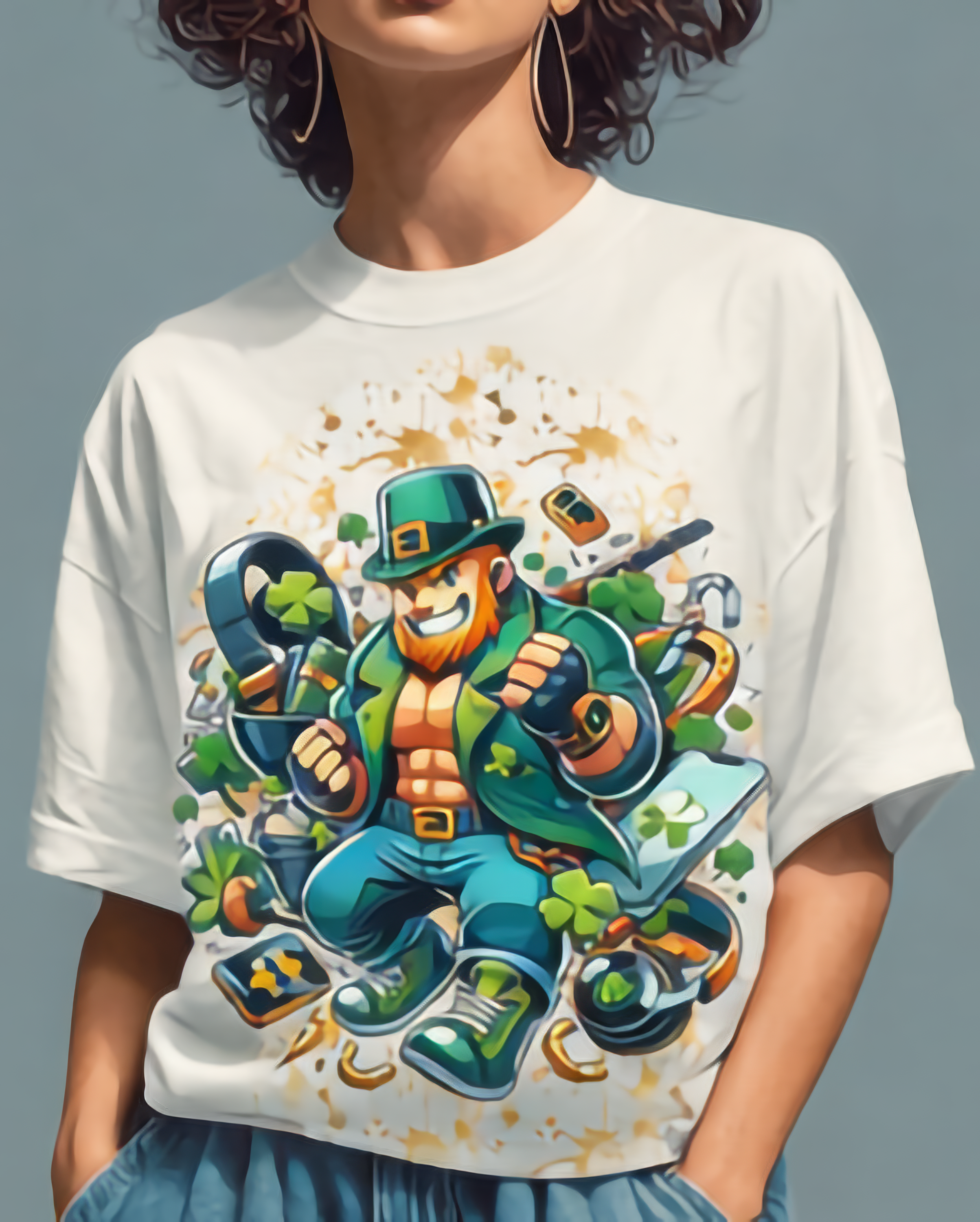 Fighting Irish Graphic T-Shirt – Bold St. Patrick’s Day Streetwear Tee Main image