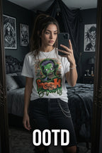 Fresh Brains" Halloween Graphic T-Shirt - For You and Your Family🎉