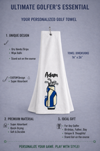 Embroidered Custom Golf Bag Golf Towel