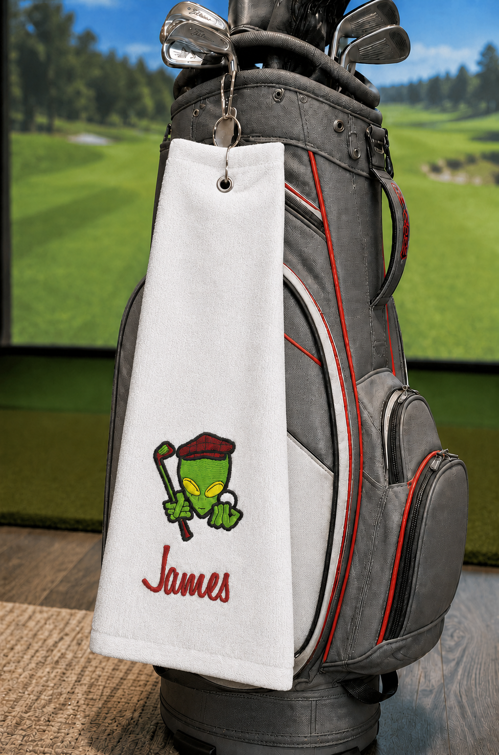 Alien Out-of-This-World Personalized Golf Towel 🌌⛳