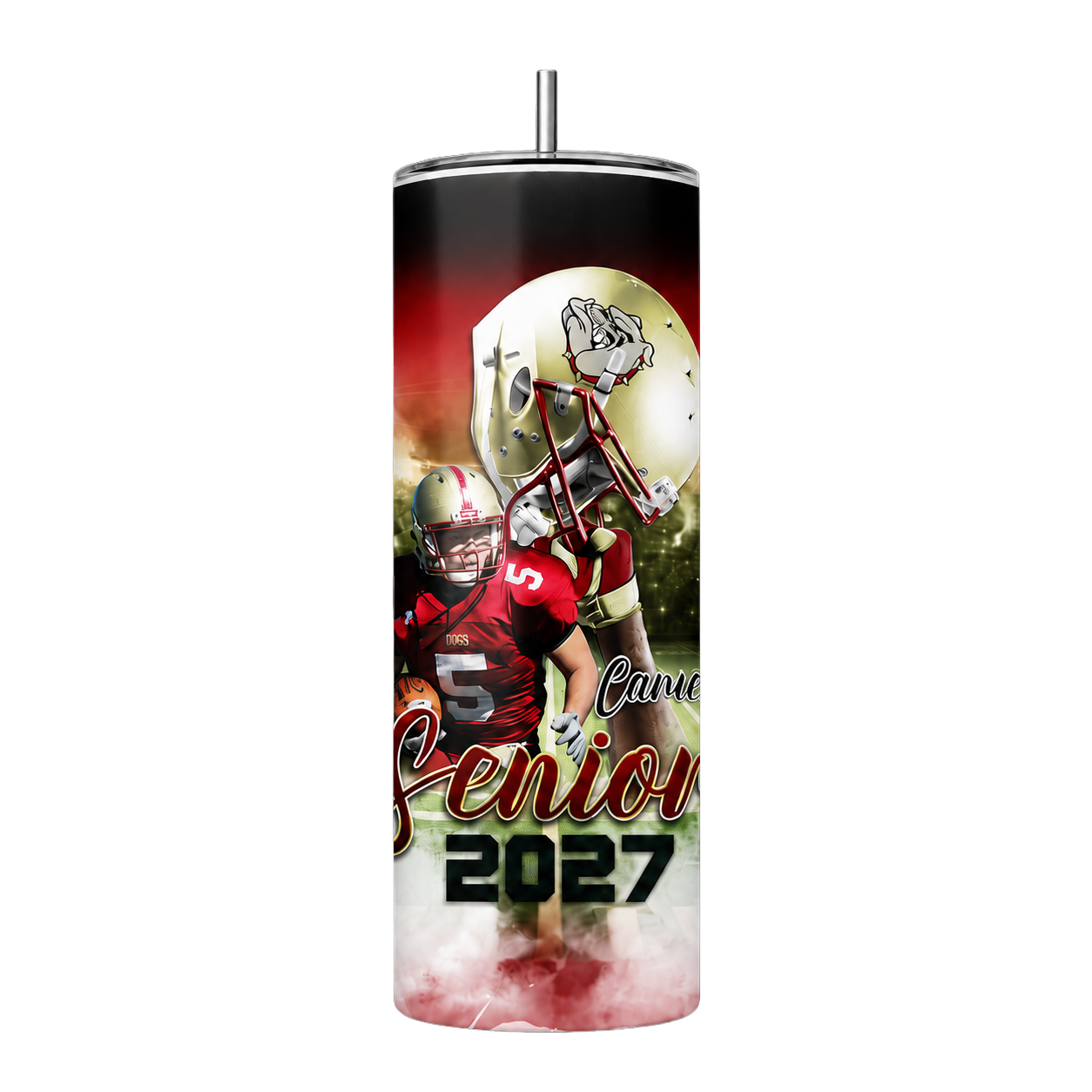 🎉Custom Team Football Helmet Graphic Football 20 oz. Tumbler 🎉