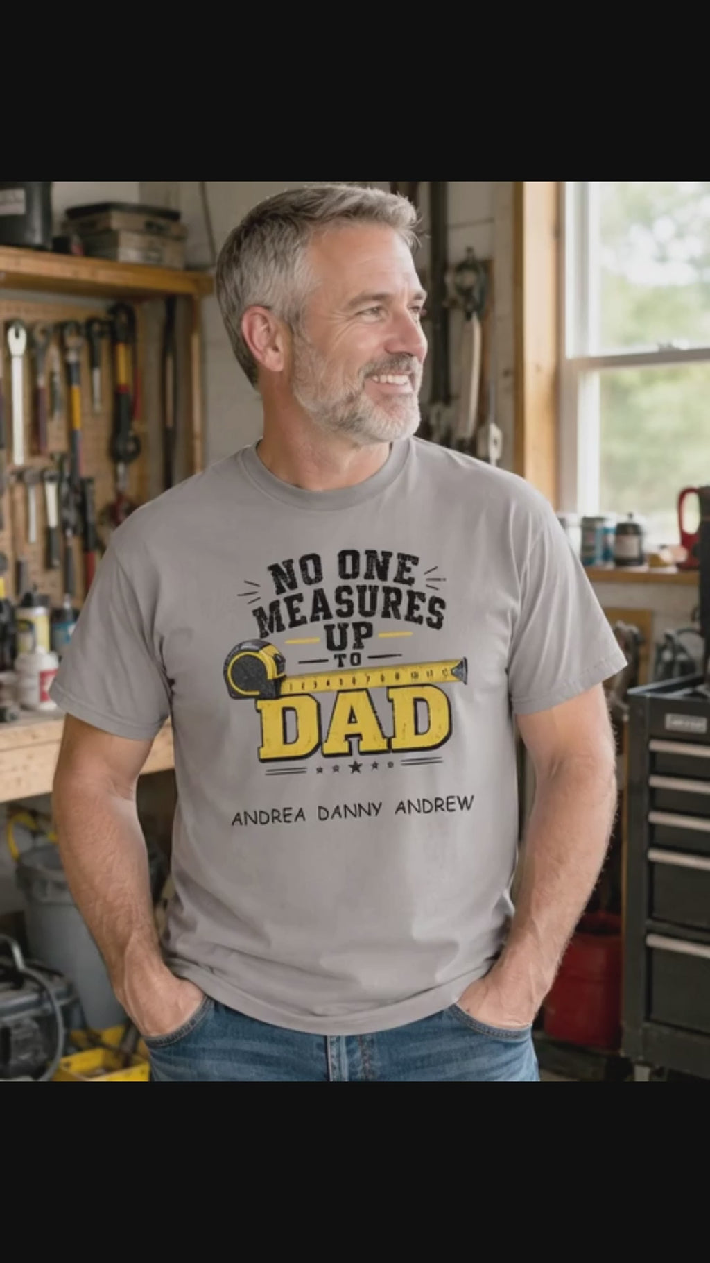 Personalized No One Measures Up to Dad Shirt – Custom Kids Names Comfort Colors® Father’s Day Tee