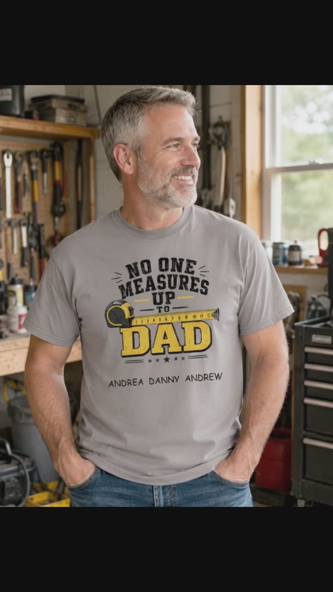 Personalized No One Measures Up to Dad Shirt – Custom Kids Names Comfort Colors® Father’s Day Tee