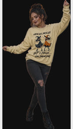 Hocus Pocus Let’s Focus on Dancing Comfort Colors Sweatshirt | Witch Dance Halloween Crewneck