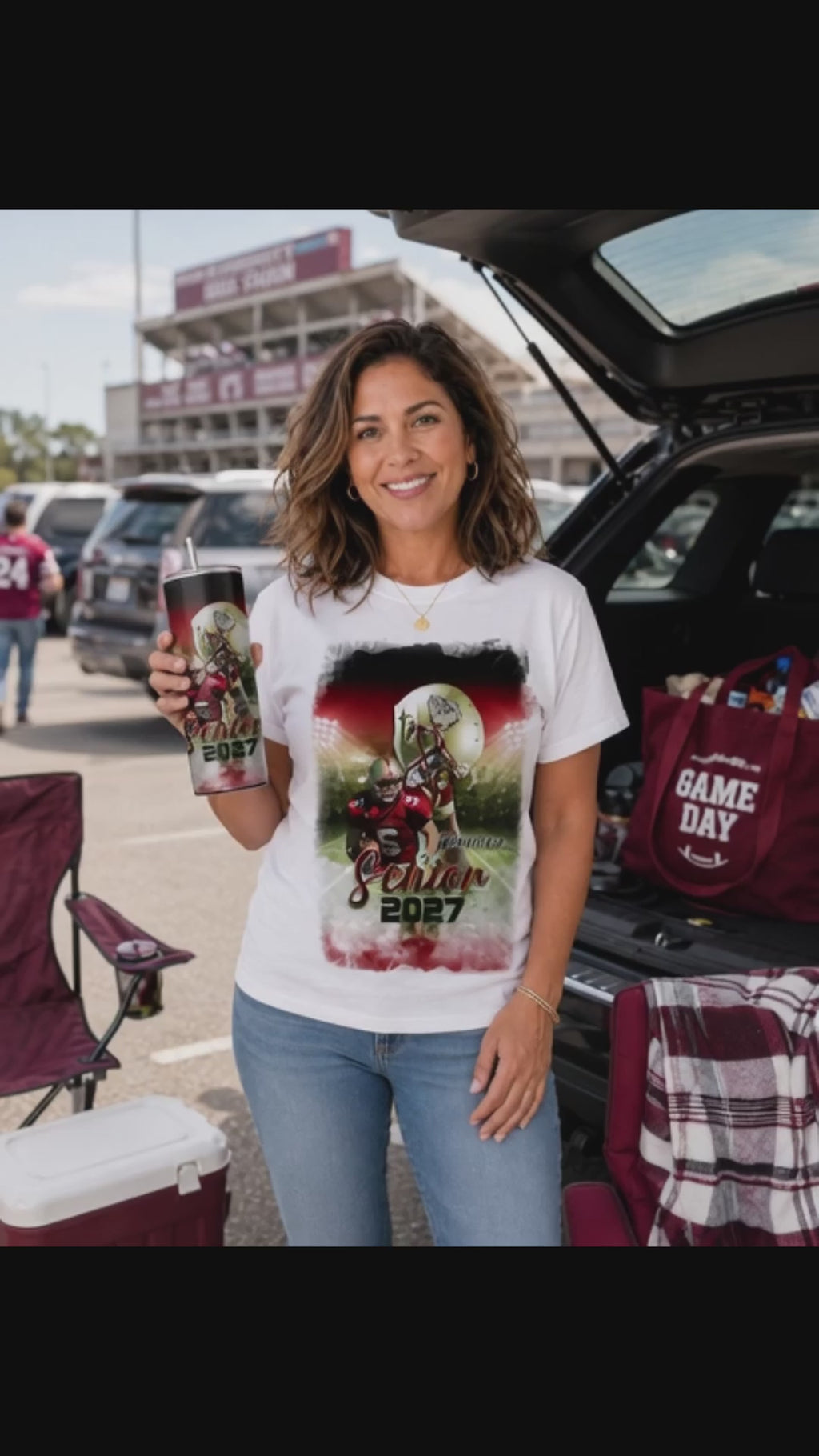 🎉Custom Team Football Helmet Graphic Football 20 oz. Tumbler 🎉