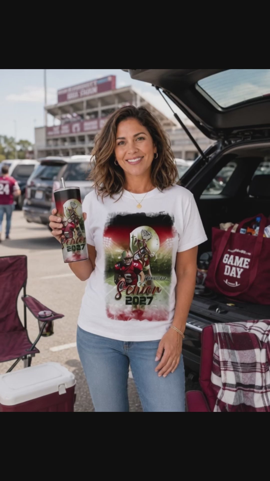 🎉Custom Team Football Helmet Graphic Football 20 oz. Tumbler 🎉