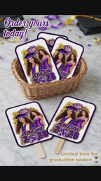 Custom Class Of 2025 Grunge Graduation Fans - Set Of 8🎓 V2